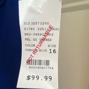 SNLY blue dress, size 16.  Brand new, never worn.